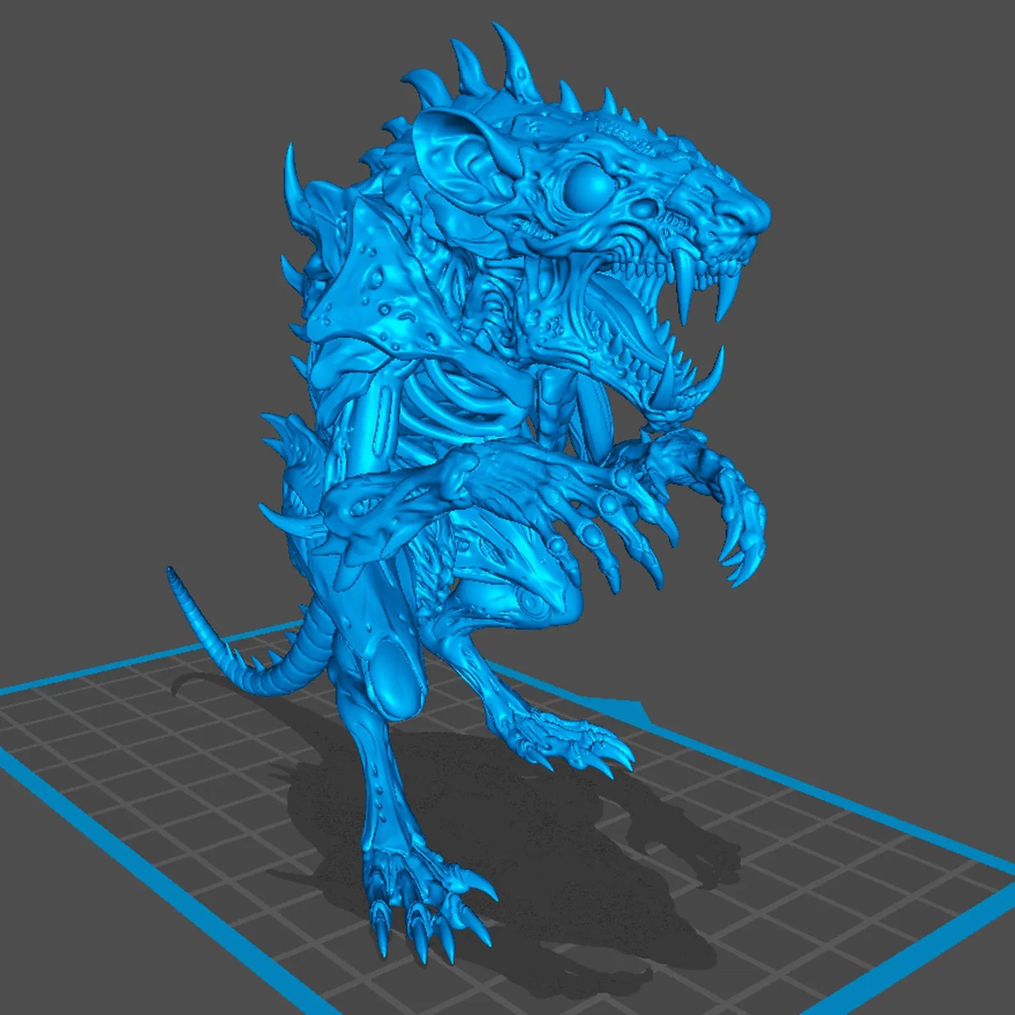 Vorrax - Modello 3D blu vista frontale