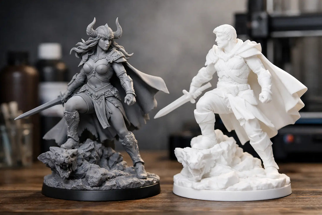 Resina poliuretanica vs PLA statue