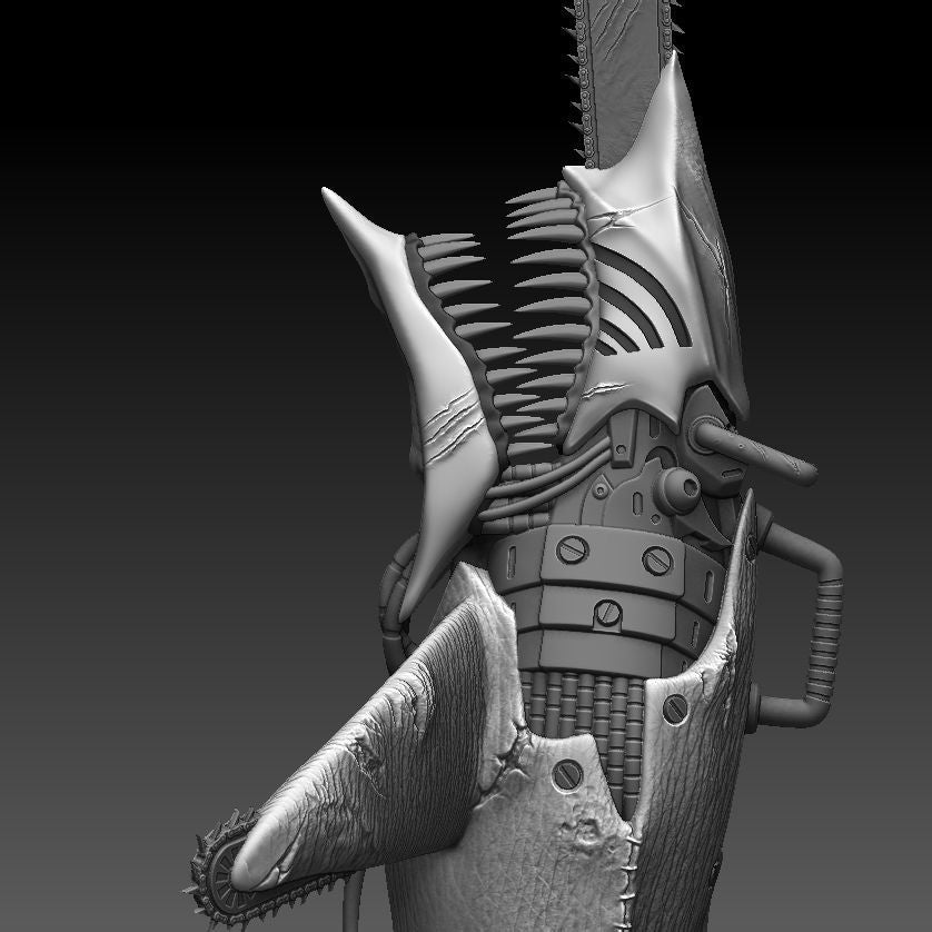 Chain Saw squalo cyborg vista centro d