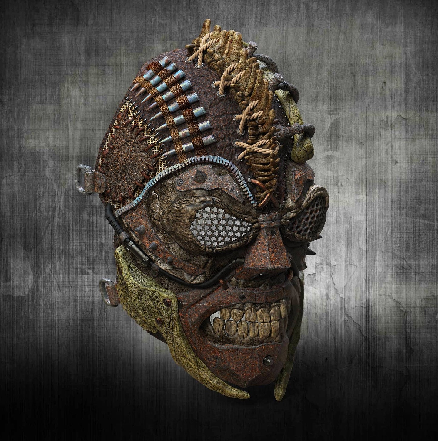 Apocalypto, render grigio vista laterale — Hero Craft 3D