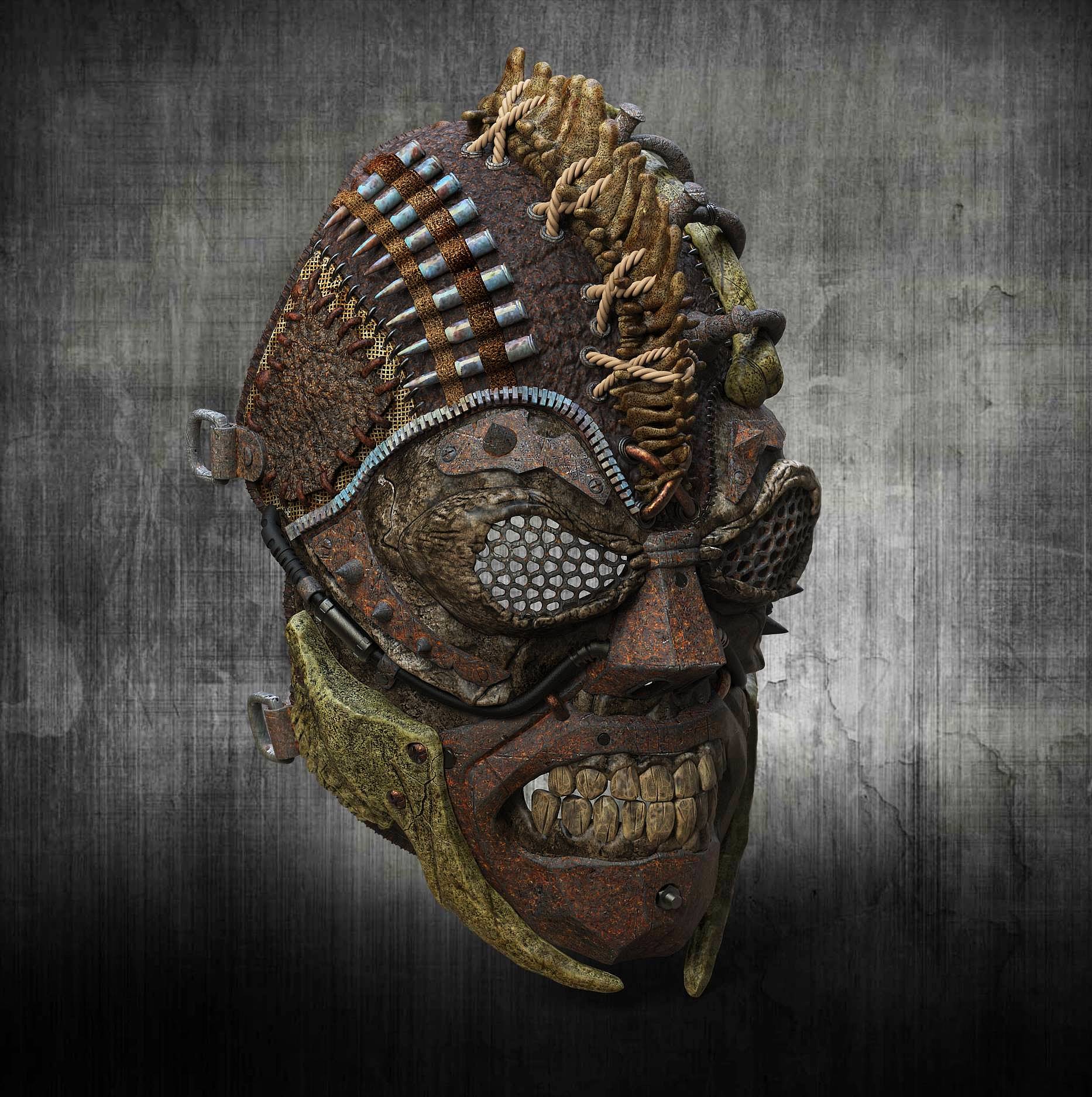 Apocalypto, render grigio vista laterale — Hero Craft 3D
