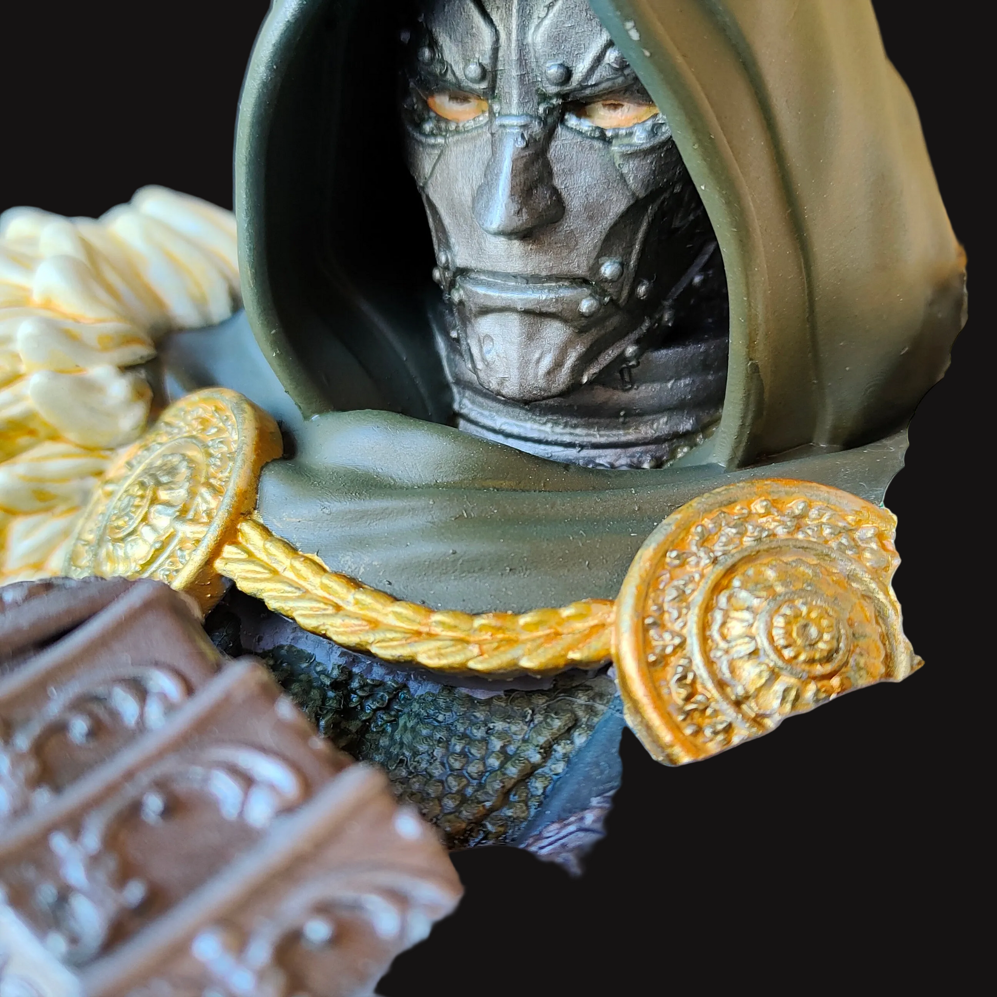 "Doctor Doom handmade resin statue front view - Hero Craft 3D"