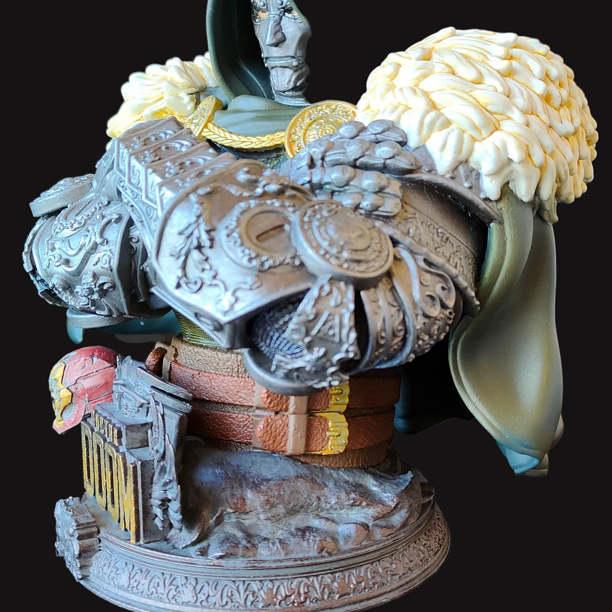 "Doctor Doom handmade resin statue full view - Hero Craft 3D"