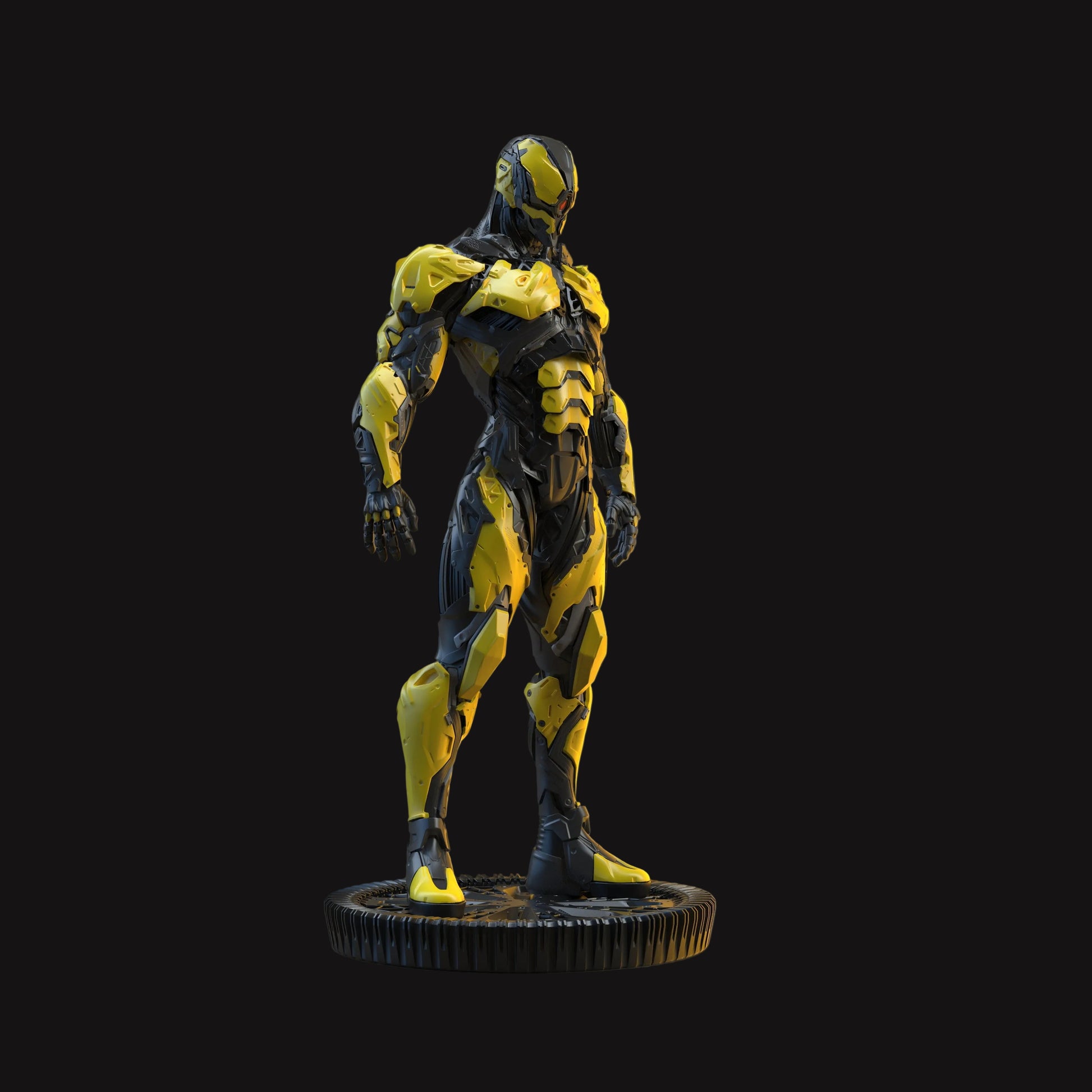 Kinetix-01 handmade resin statue right side view - Hero Craft 3D