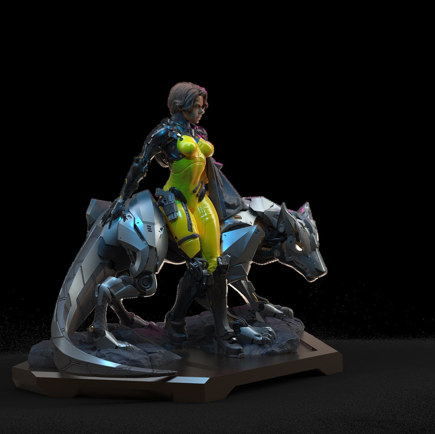 Kora Vesper Thorne handmade resin statue right side view - Hero Craft 3D