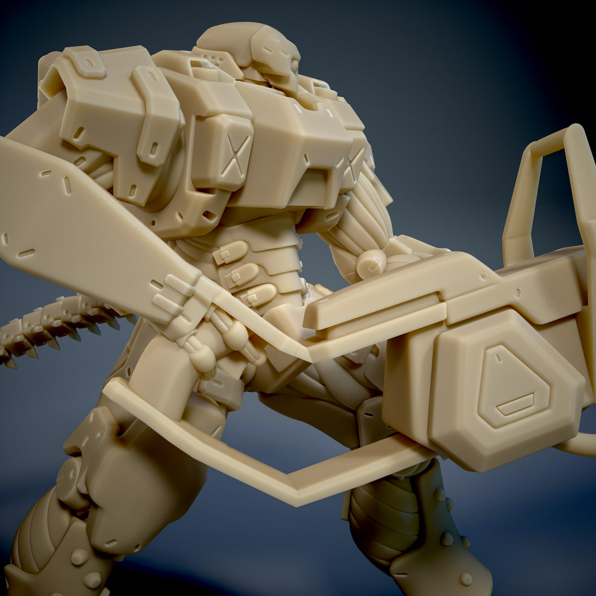 Secundus Fluctus — 4 varianti di posa su basi mecha: panoramica completa con cannone e coda vertebrata