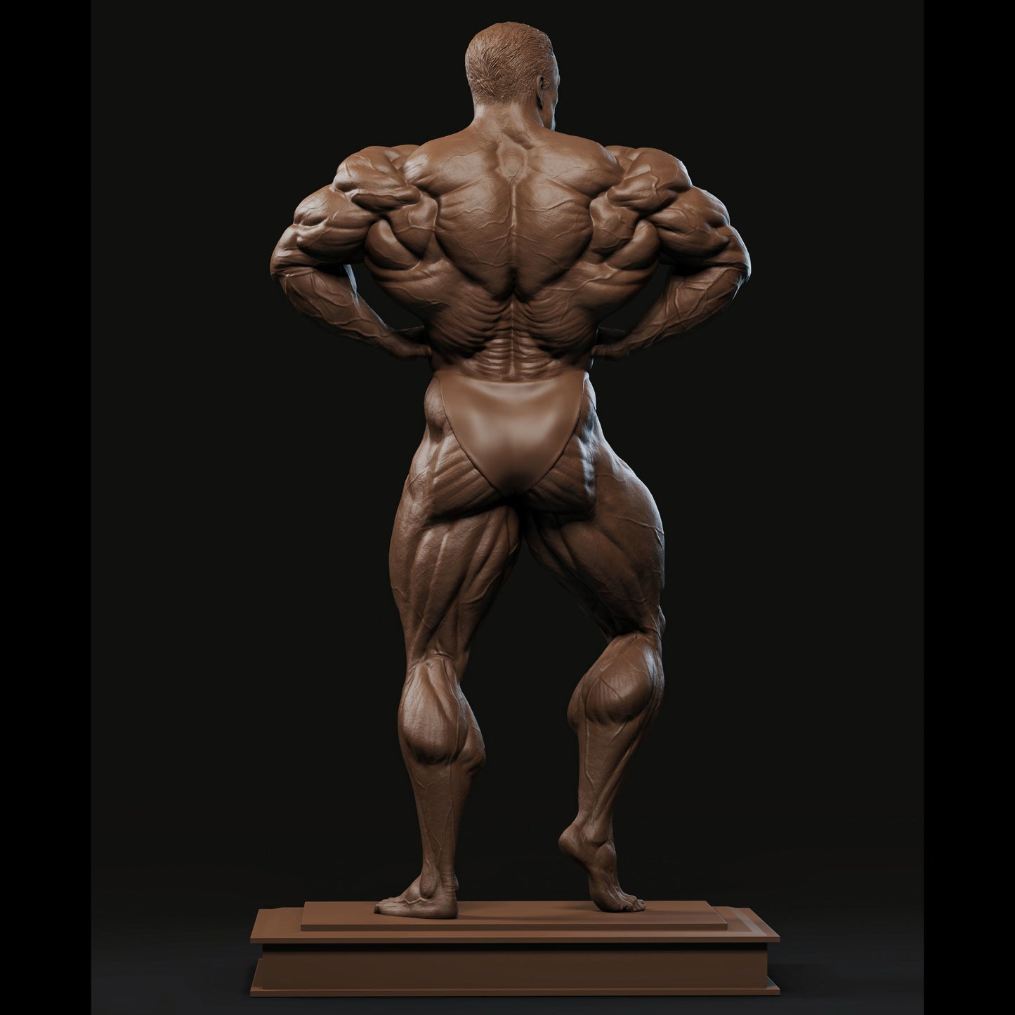 "Dorian Yates Bodybuilder handmade resin statue back view - Hero Craft 3D"