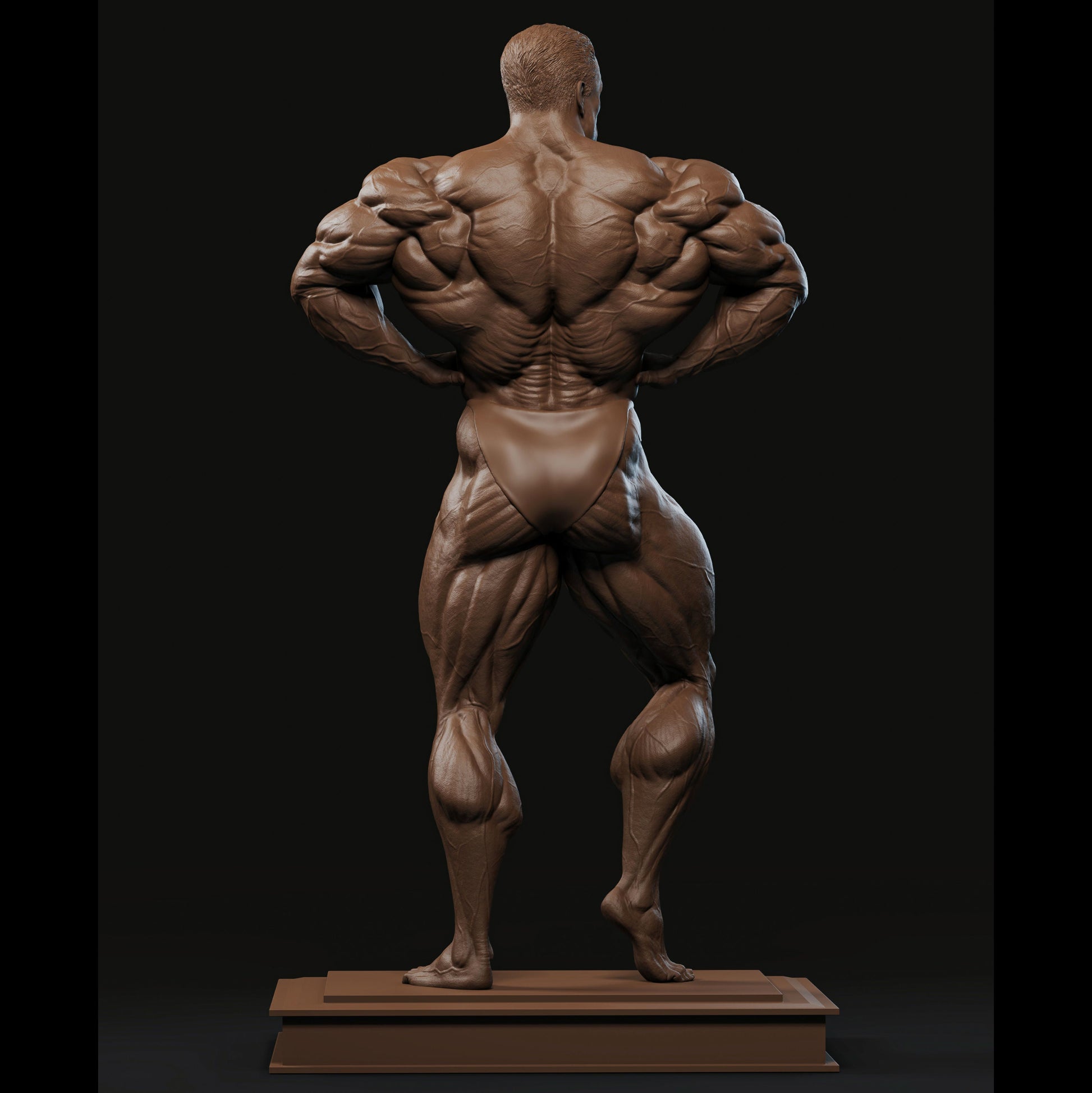 "Dorian Yates Bodybuilder handmade resin statue back view - Hero Craft 3D"