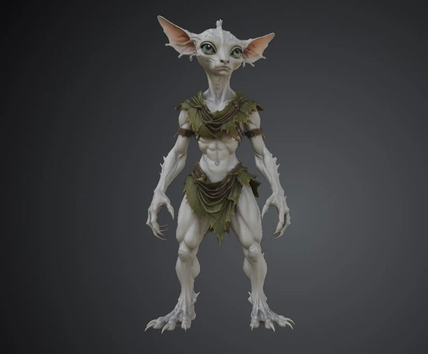 Sylvara — vista frontale, statua fantasy in resina SLA — Hero Craft 3D