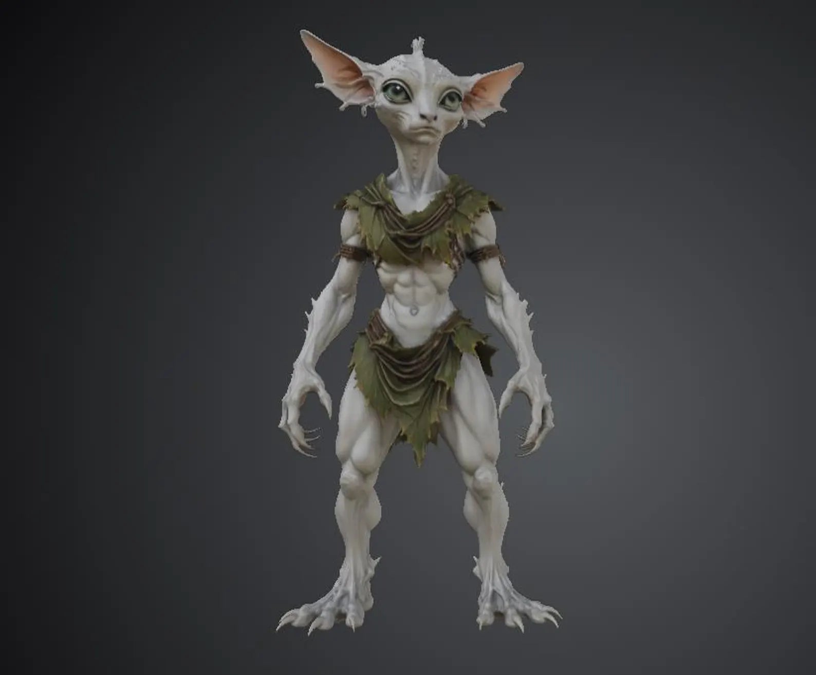 Sylvara — vista frontale, statua fantasy in resina SLA — Hero Craft 3D