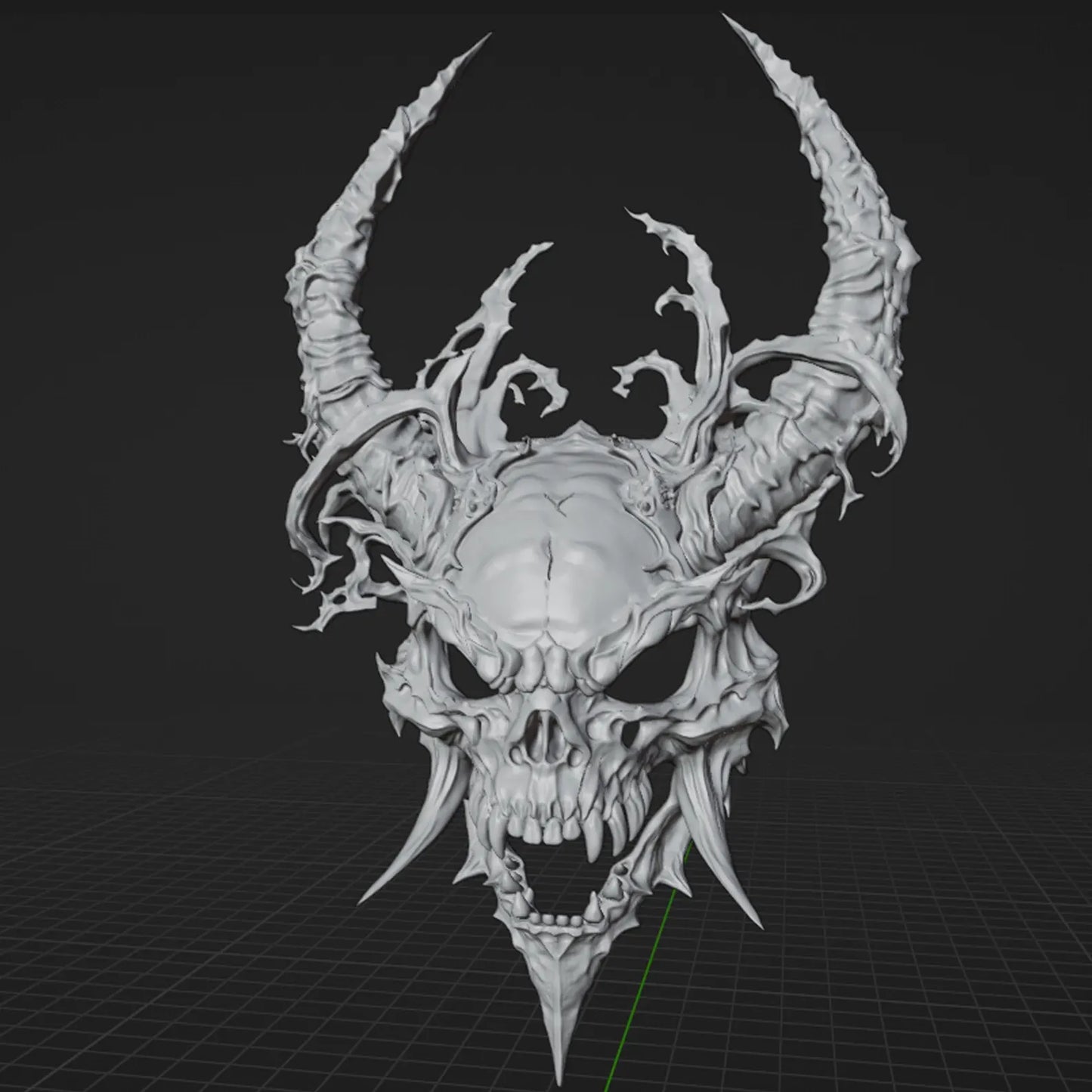 Baaltherak - Vista frontale modello 3D grigio variante