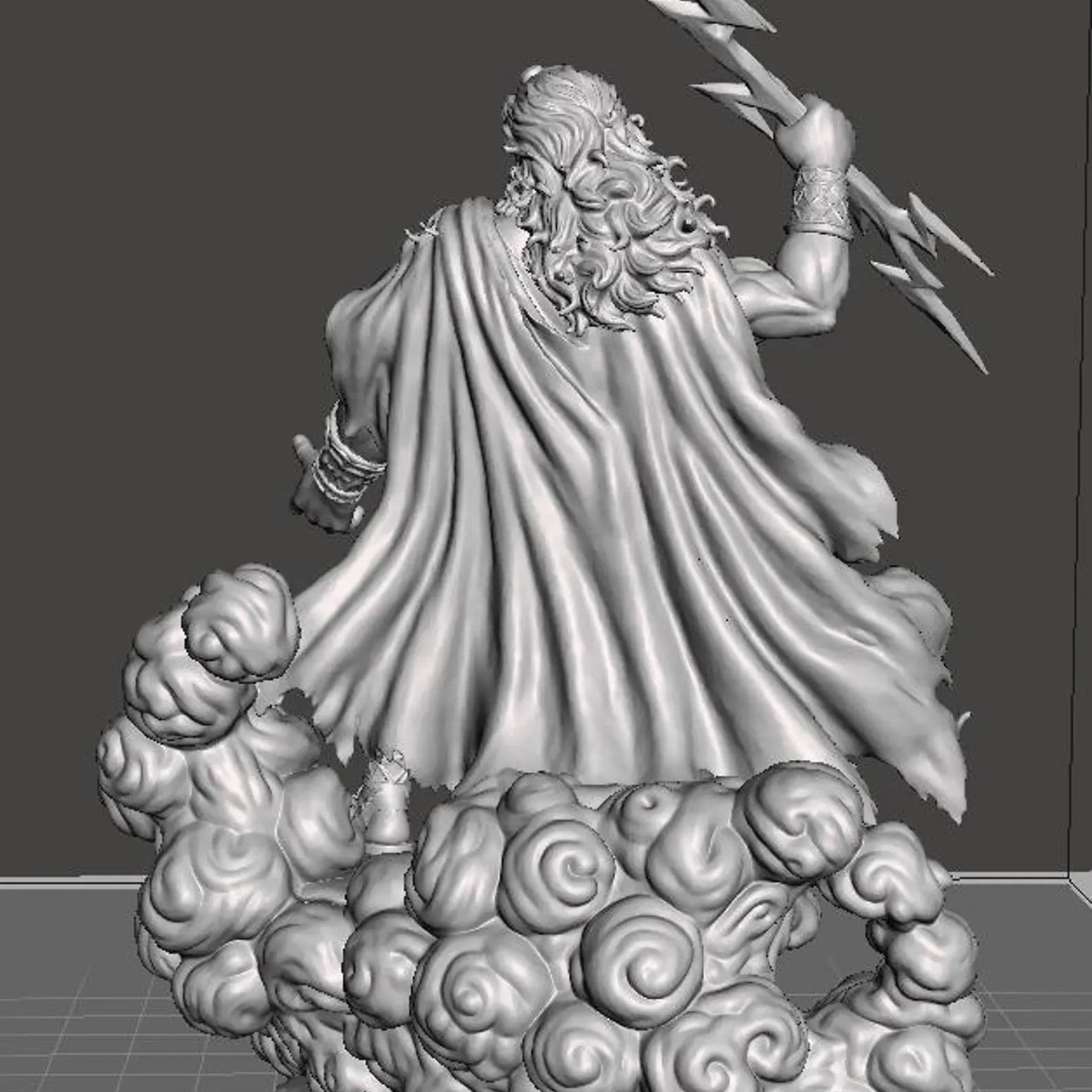 Zeus statua resina - vista laterale sinistra