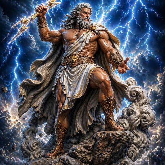 Zeus statua resina - render colorato