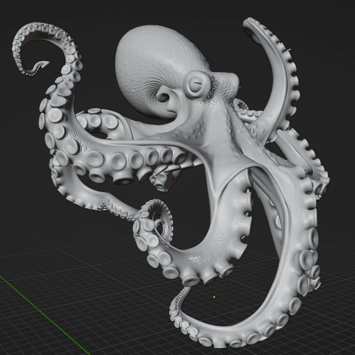 Kraken Veridis - Modello 3D grigio