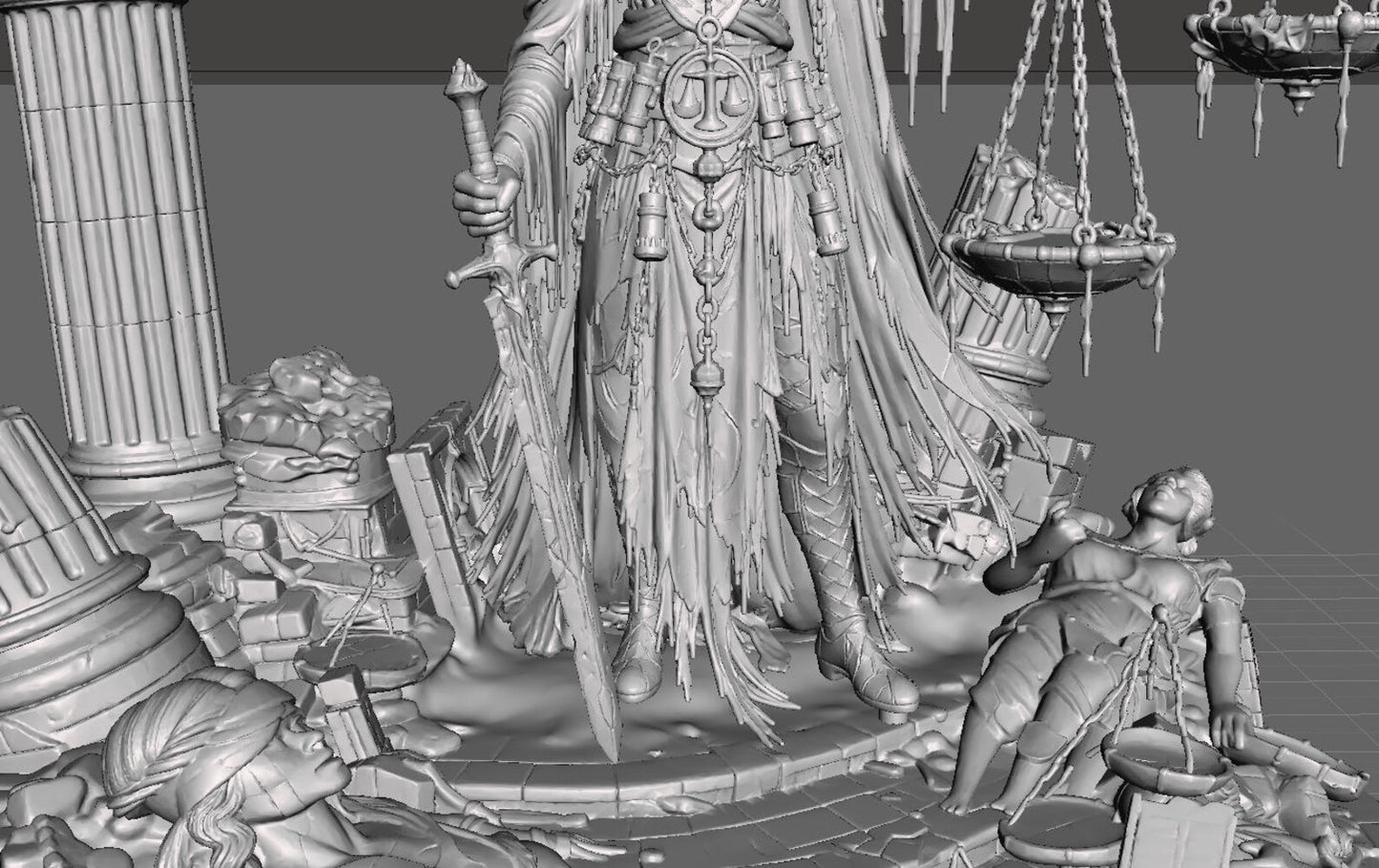 Last Judge - Concept art dipinta oro e nero
