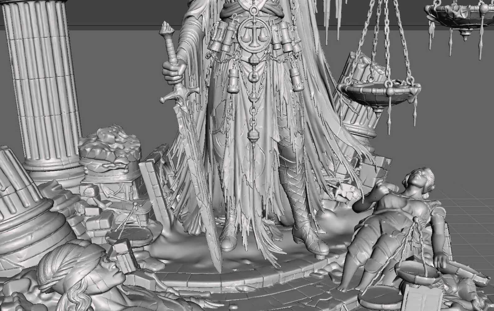 Last Judge - Concept art dipinta oro e nero