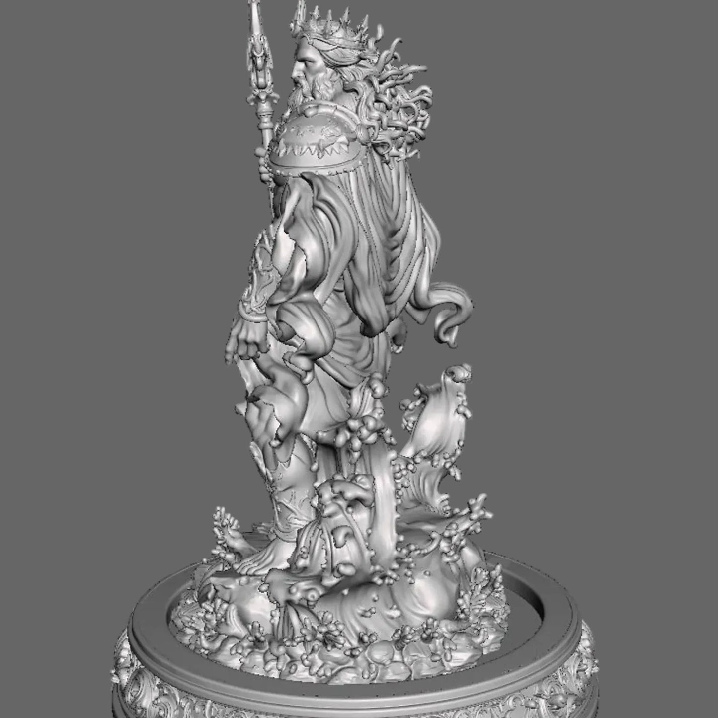 Nettuno statua resina - dettaglio armatura