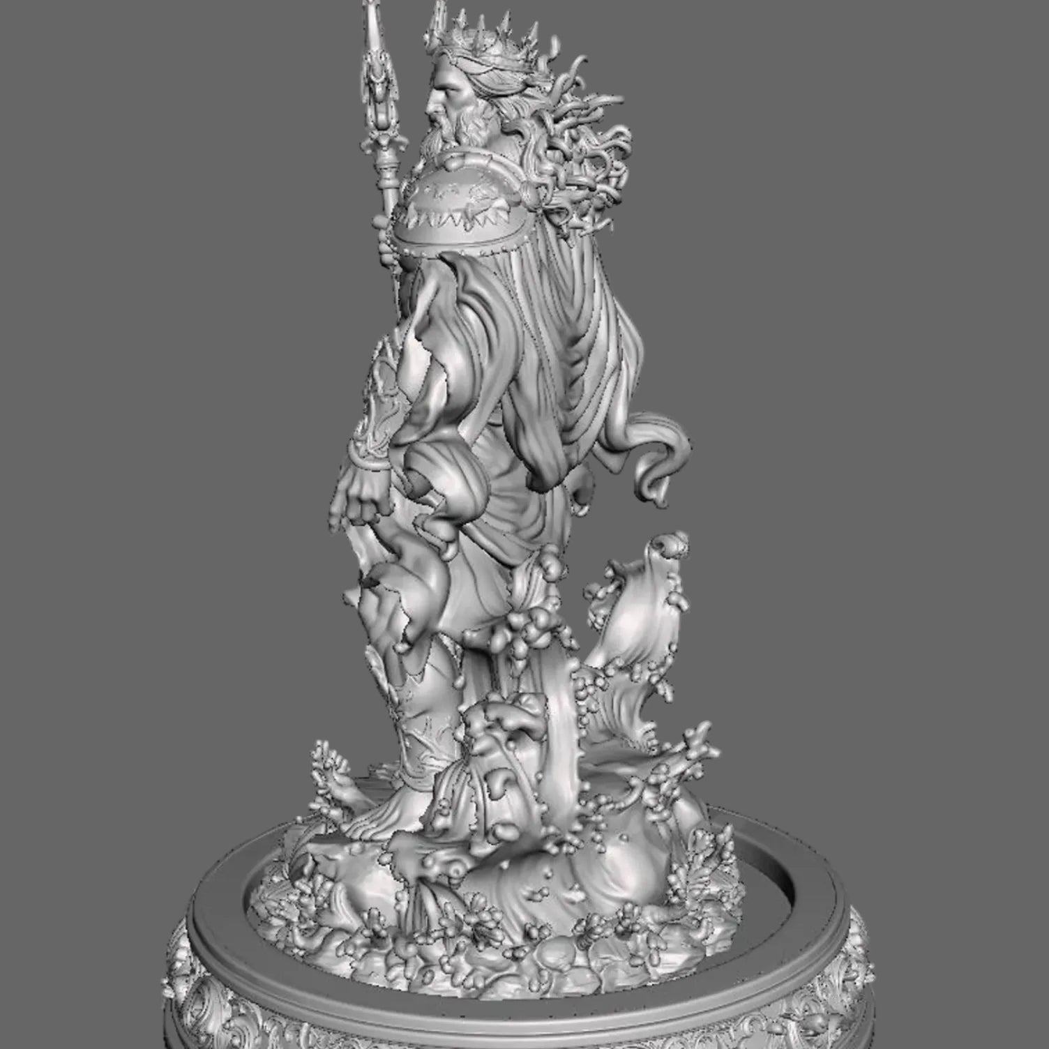 Nettuno statua resina - dettaglio armatura