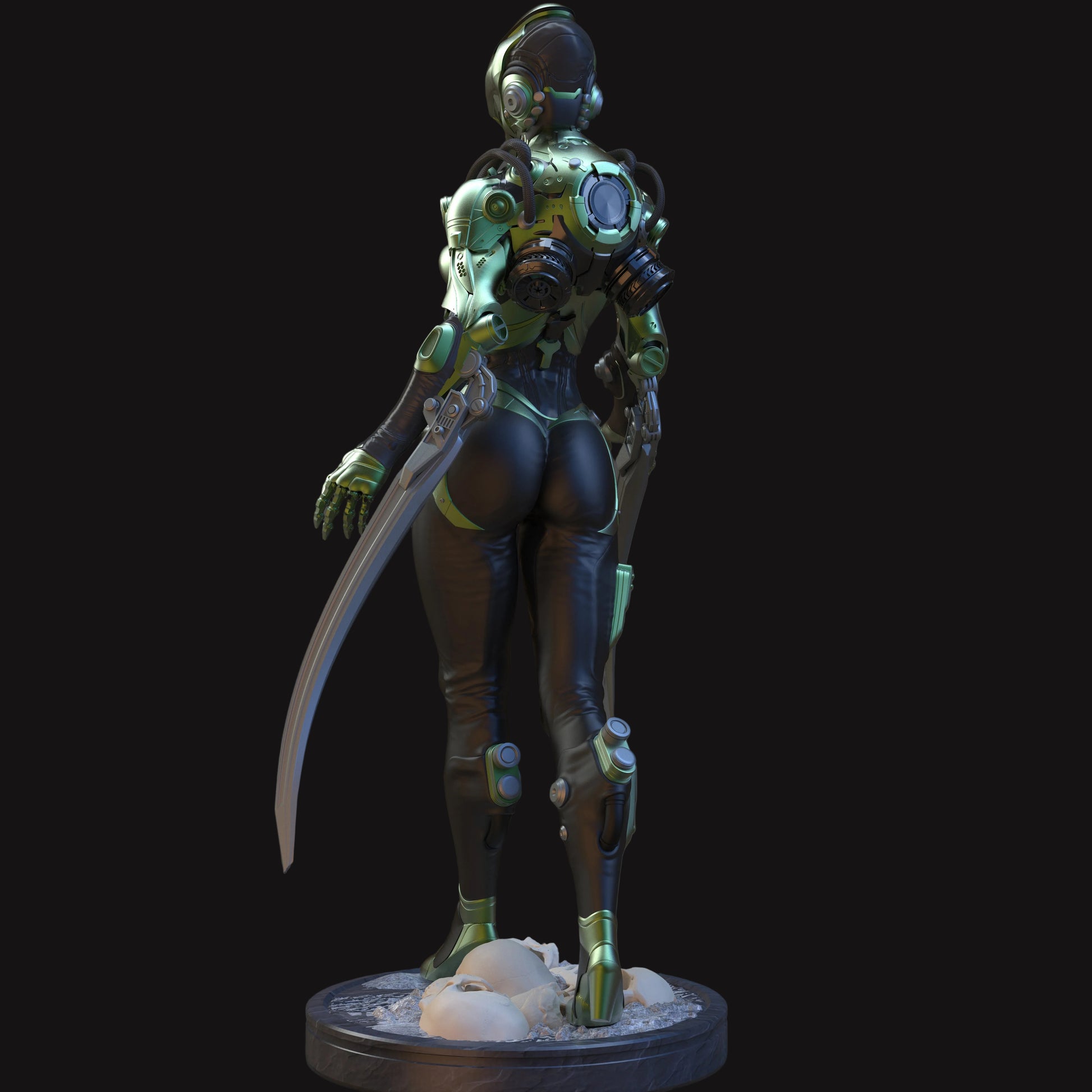 "Mantis 01 handmade resin statue angle view - Hero Craft 3D"