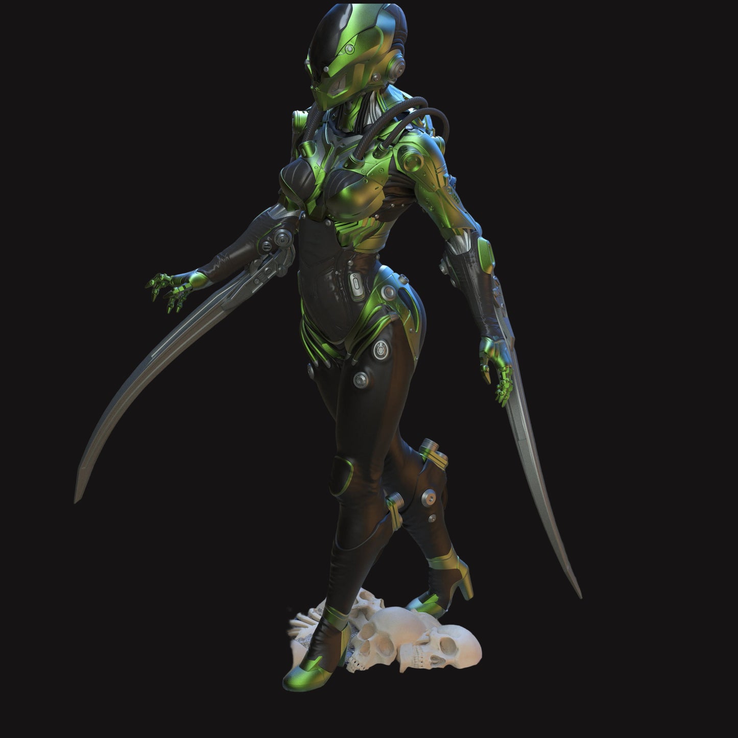 "Mantis 01 handmade resin statue close up - Hero Craft 3D"