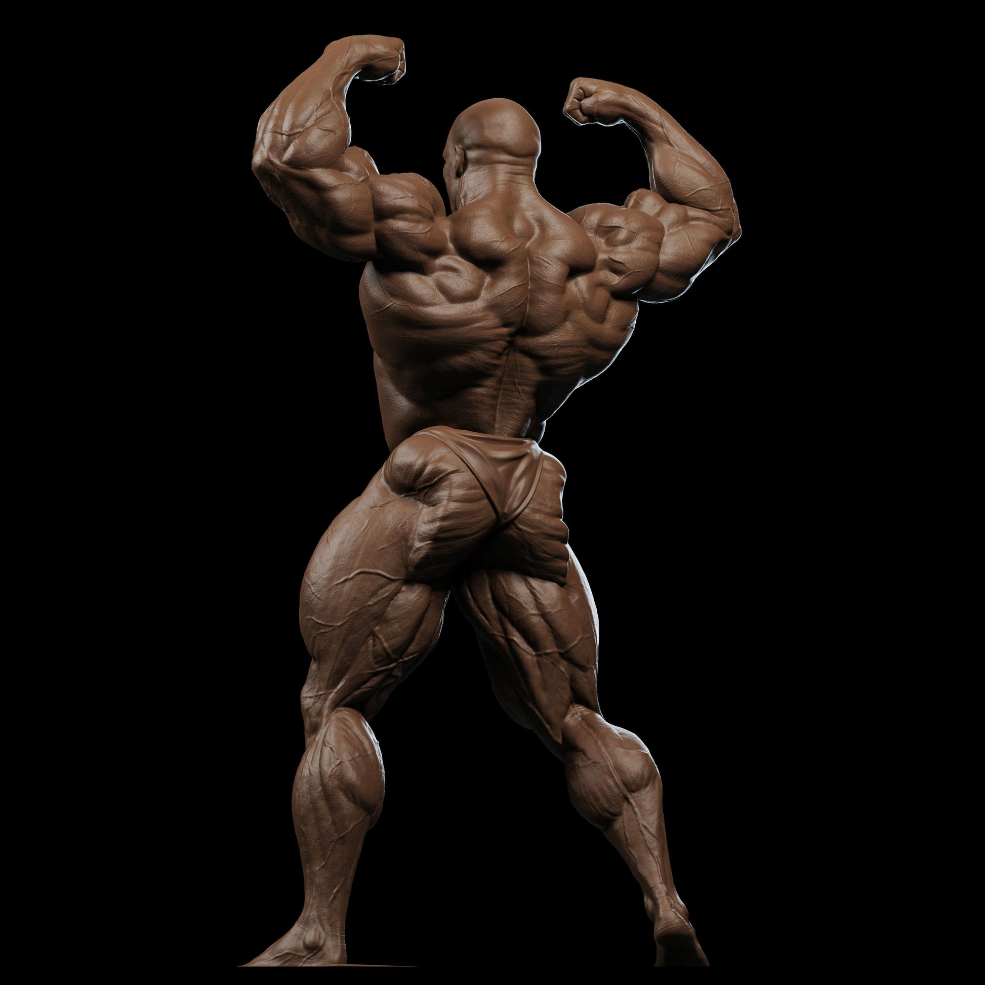 "Ronnie Coleman Bodybuilder handmade resin statue angle view - Hero Craft 3D"