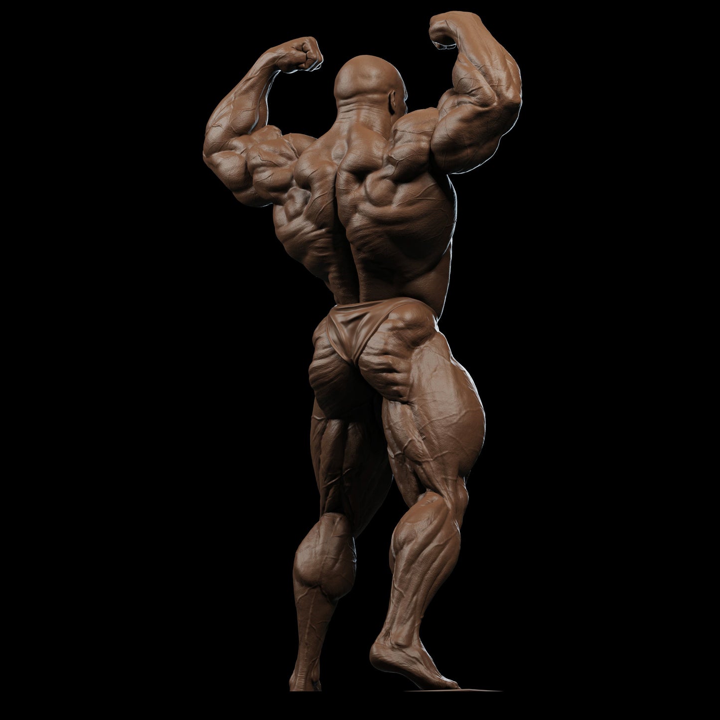 "Ronnie Coleman Bodybuilder handmade resin statue side view - Hero Craft 3D"
