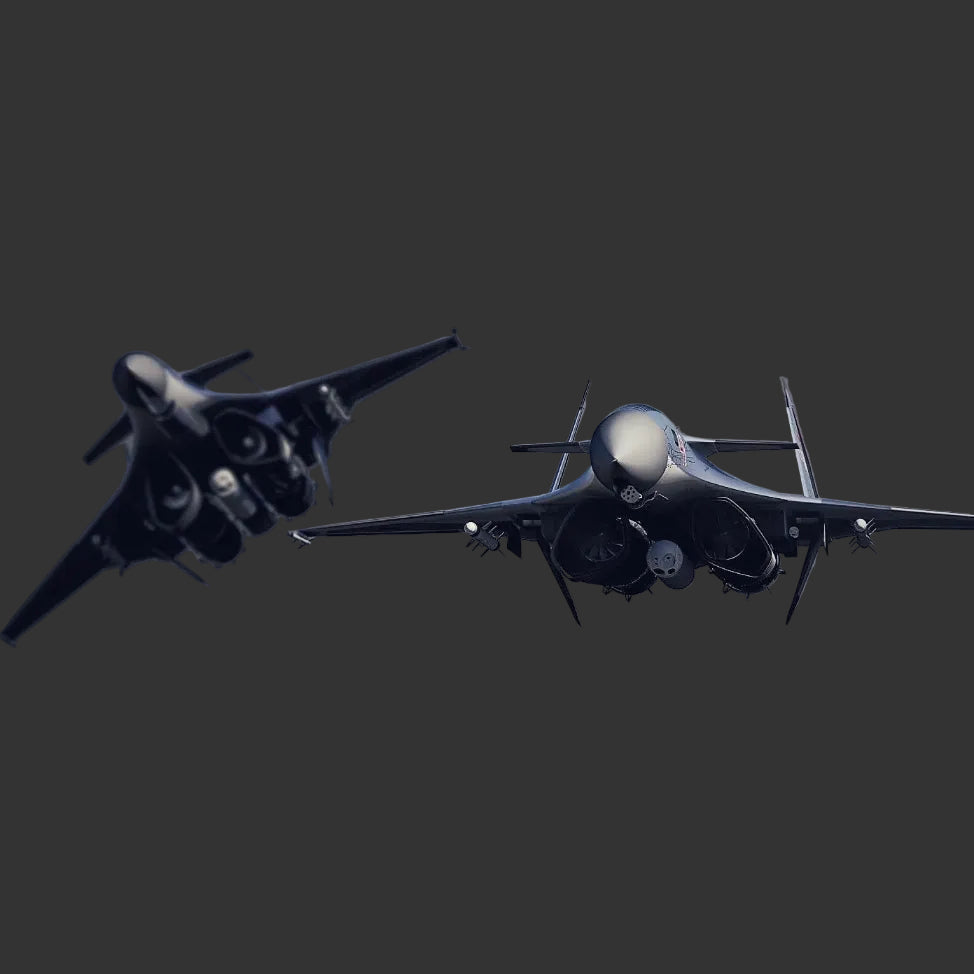 SU-77 Automata caccia futuristico russo in resina - render wireframe vista superiore armamento