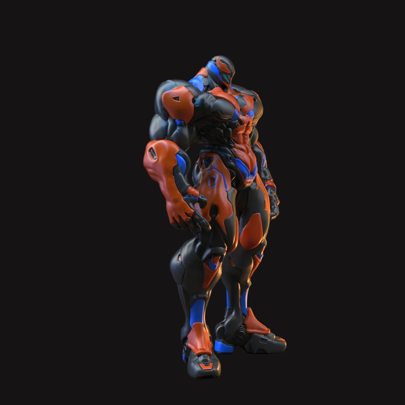 Aegis-7 Il Colosso Generoso statua mecha in resina vista laterale sinistra Hero Craft 3D